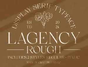 Lagency Rough font