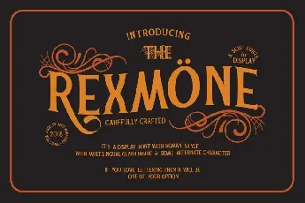 REXMONE Typeface font