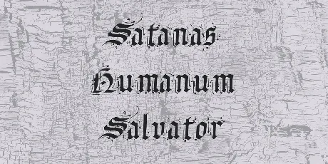 Satanas Humanum Salvator font