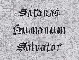 Satanas Humanum Salvator font