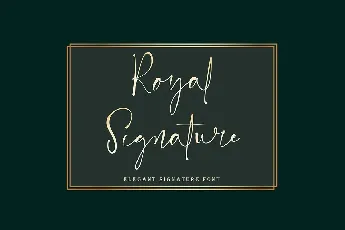 Royal Signature font