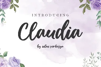 Claudia font