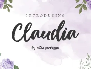 Claudia font