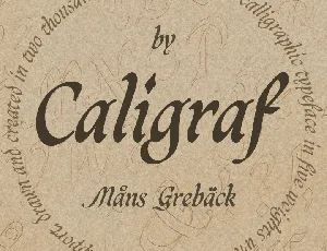 Caligraf font