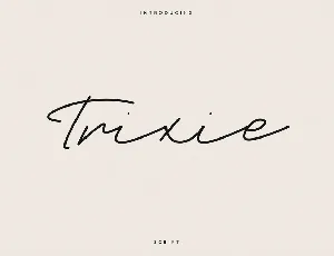 Trixie font