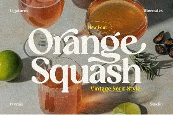 Orange Squash font