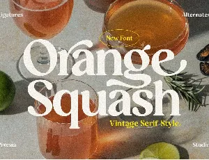 Orange Squash font