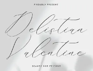 Delistian Valentine font