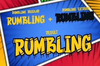 Rumbling font