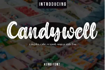Candywell Brush font