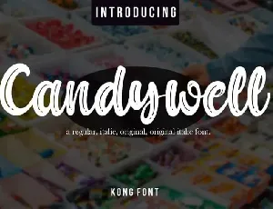 Candywell Brush font