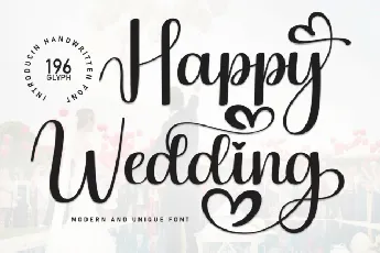 Happy Wedding Script font