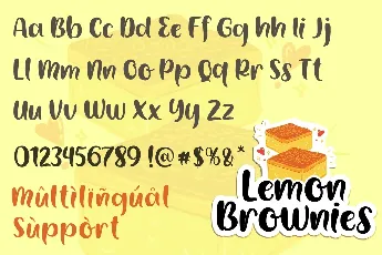 Lemon Brownies font