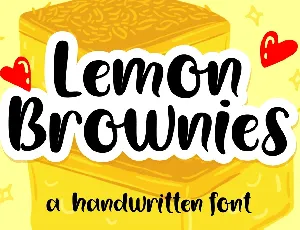 Lemon Brownies font