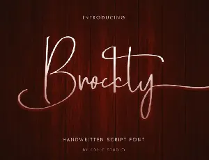 Brockly Script font