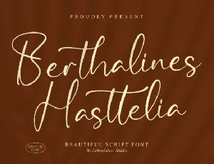 Berthalines Hasttelia font