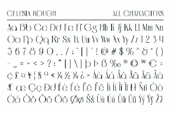 Celesia Rough font