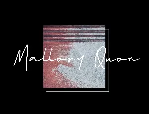 Mallory Quon Signature font