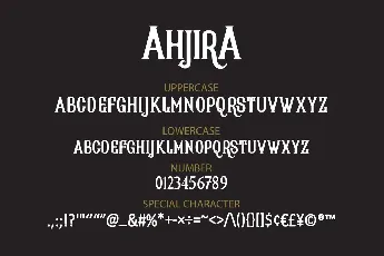 Ahjira font