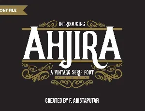 Ahjira font