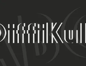 DiffiKult font