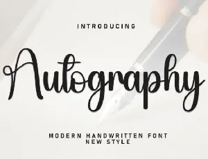Autography Script font