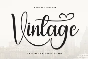 Vintage Script Typeface font