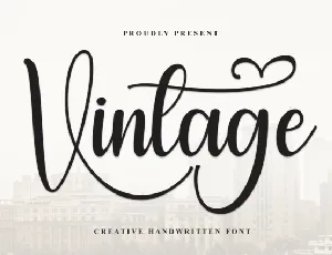 Vintage Script Typeface font