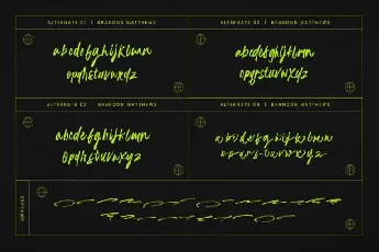 Brandon Matthews font