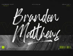 Brandon Matthews font