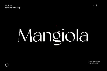 Mangiola font