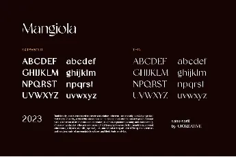 Mangiola font