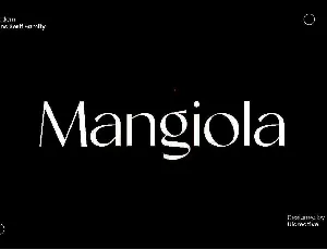 Mangiola font