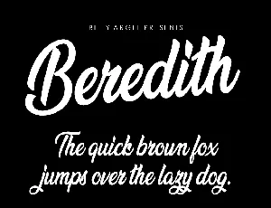 Beredith Personal Use font