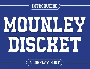 Mounley Discket font