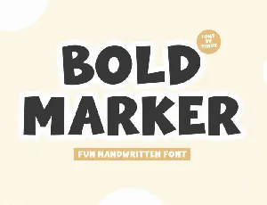 Bold Marker font