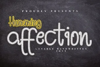 Humming Affection font