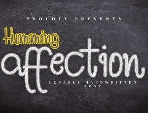 Humming Affection font