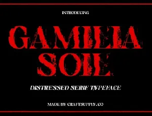 Gamilia Soil font