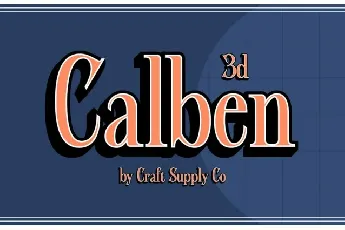 Calben 3D font