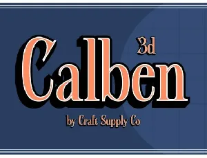 Calben 3D font