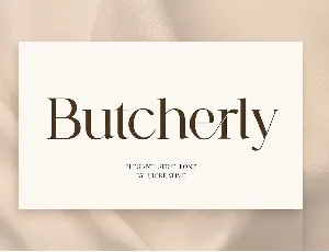 Butcherly font