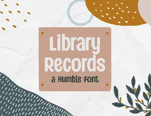 Library Records font