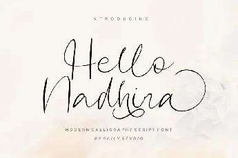 Hello Nadhira Calligraphy font