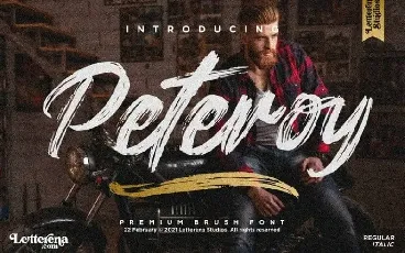 Peteroy Brush font