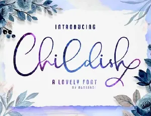 Childish Calligraphy font