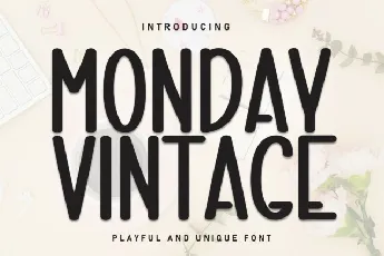 Monday Vintage Display font