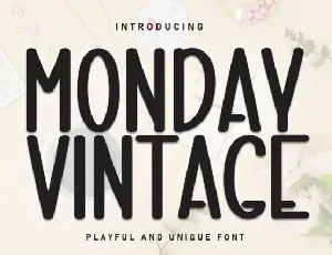 Monday Vintage Display font