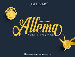 Allema Script Free font