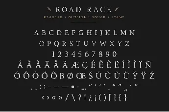 Road Race font